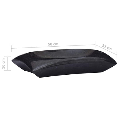 Sink Black 50x35x10 cm Marble