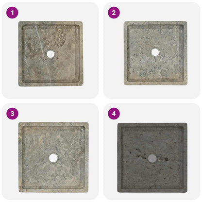 Sink Grey 40x40x10 cm Marble