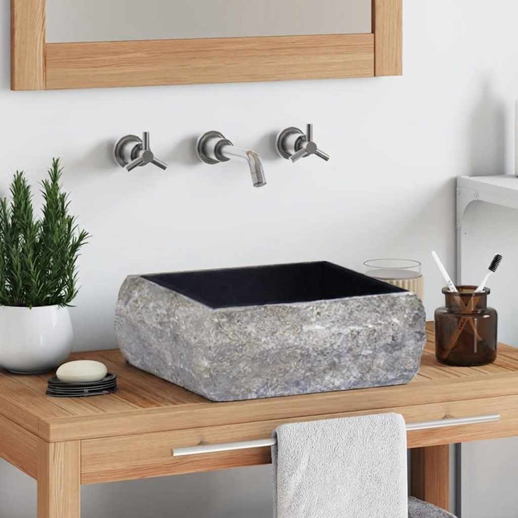 Sink Black 30x30x13 cm Marble