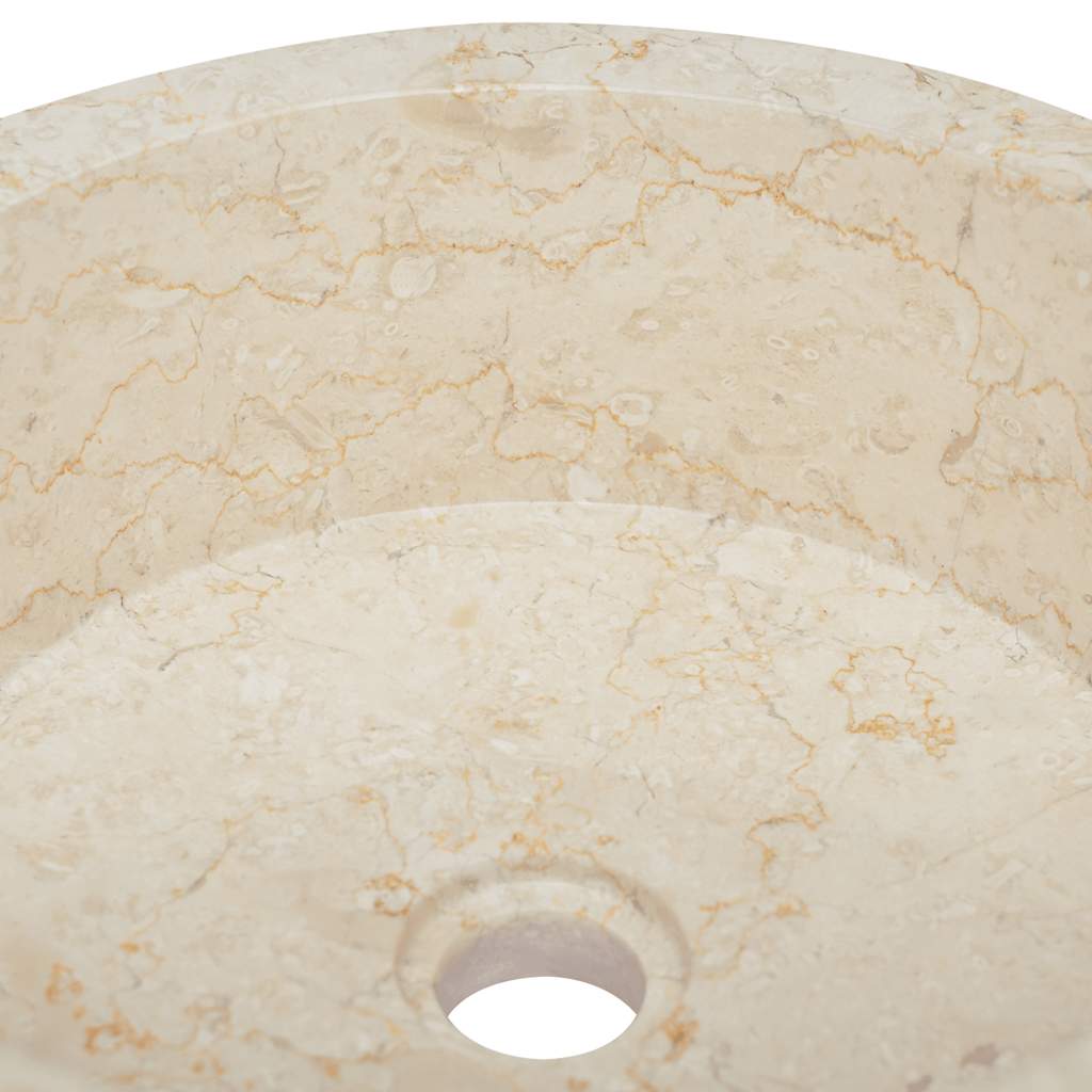 Sink Cream Ø40x15 cm Marble