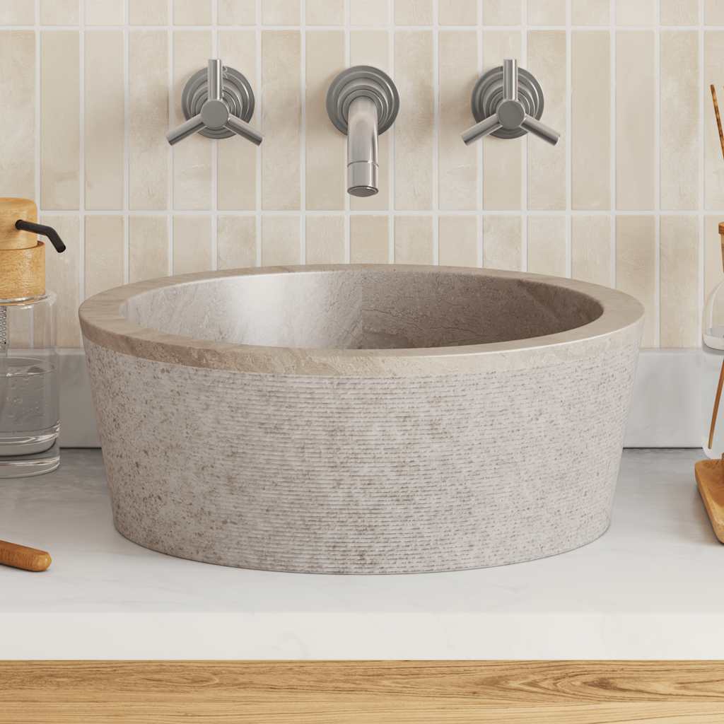 Sink Grey Ø40x15 cm Marble