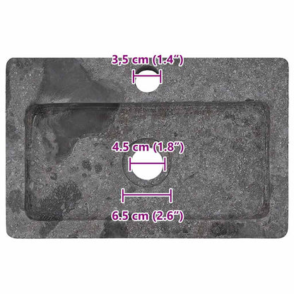Sink Grey 38x24x6.5 cm Marble