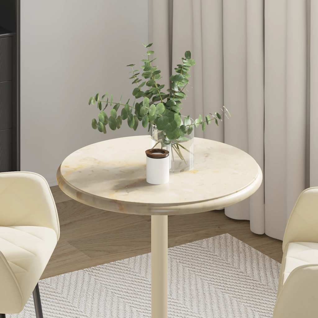 Table Top | Cream | Marble | Ø50x2.5 cm | Table Top | Round | Minimalist