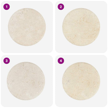 Table Top | Cream | Marble | Ø50x2.5 cm | Table Top | Round | Minimalist