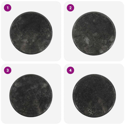 Table Top | Black | Marble | Ø50x2.5 cm | Durable | Table Top | Round