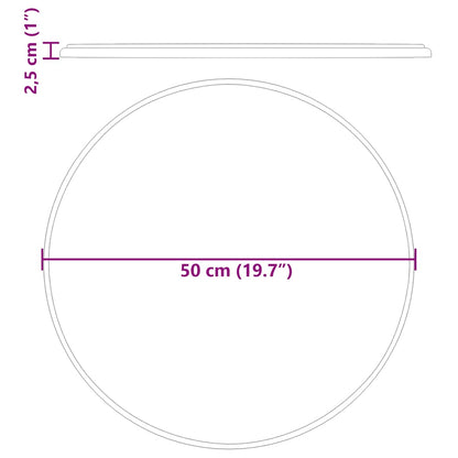 Table Top | Black | Marble | Ø50x2.5 cm | Durable | Table Top | Round
