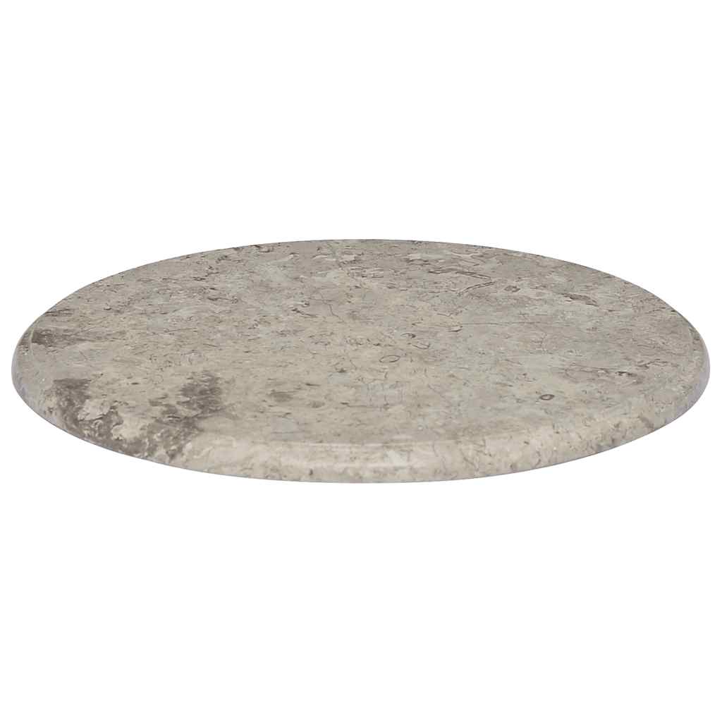 Table Top | Grey | Marble | 50 cm diameter |  Durable | Table Top | Round