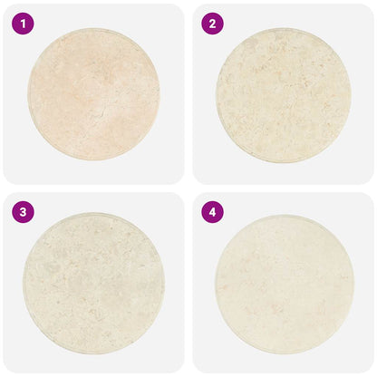 Table Top | Cream | Marble | 60 x 2.5 cm | Durable | Table Top | Circular
