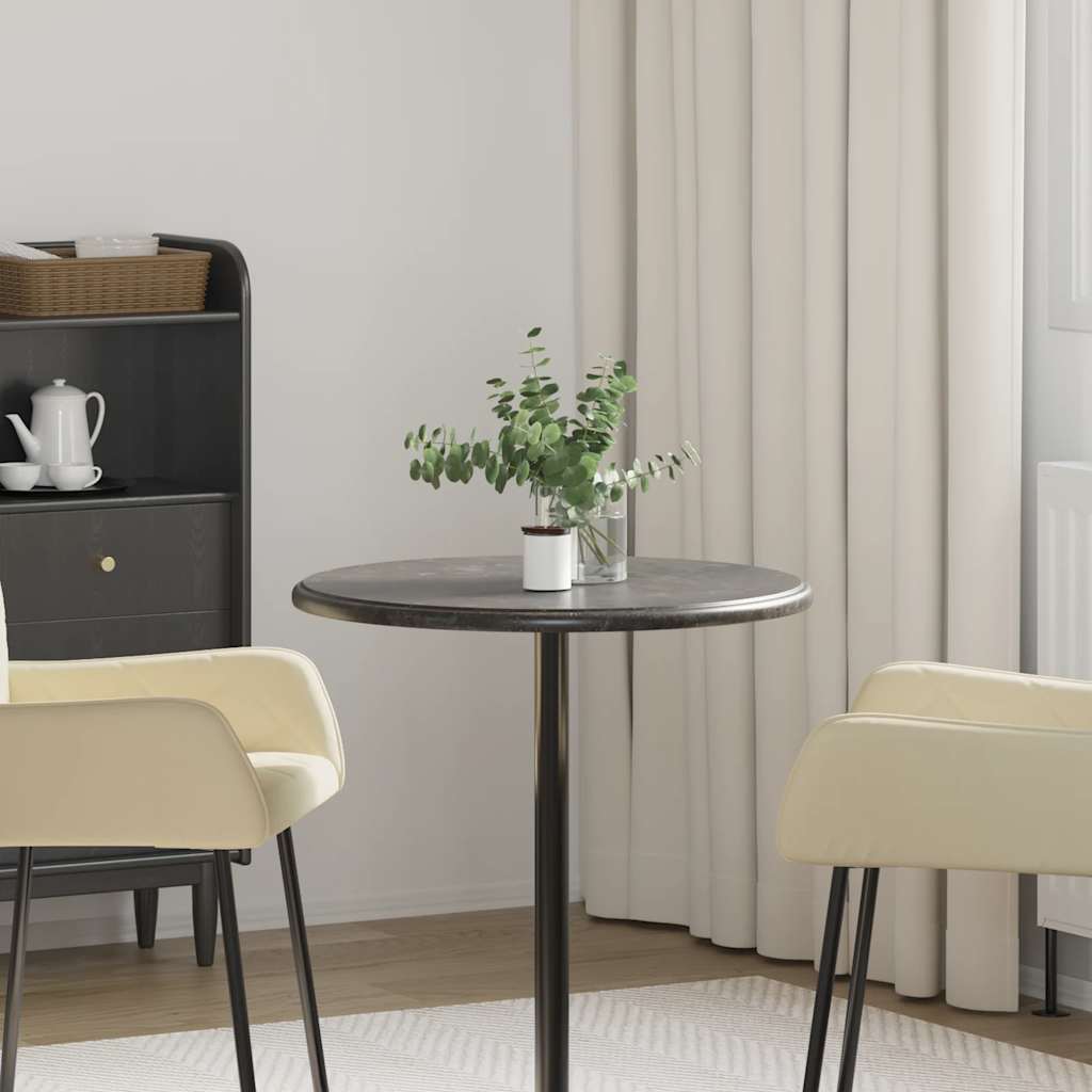 Table Top Black Ø60x2.5 cm Marble