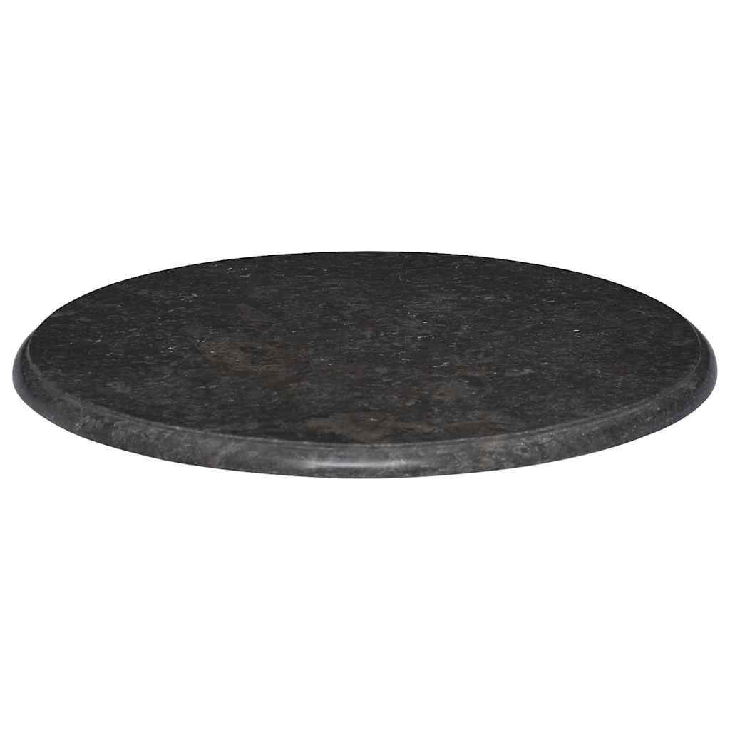 Table Top Black Ø60x2.5 cm Marble