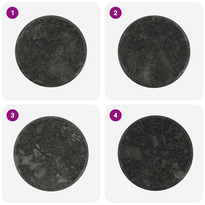Table Top Black Ø60x2.5 cm Marble