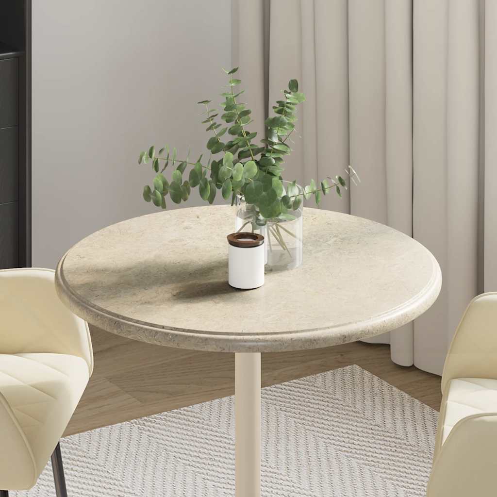 Table Top Grey Ø60x2.5 cm Marble