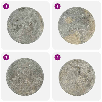 Table Top Grey Ø60x2.5 cm Marble