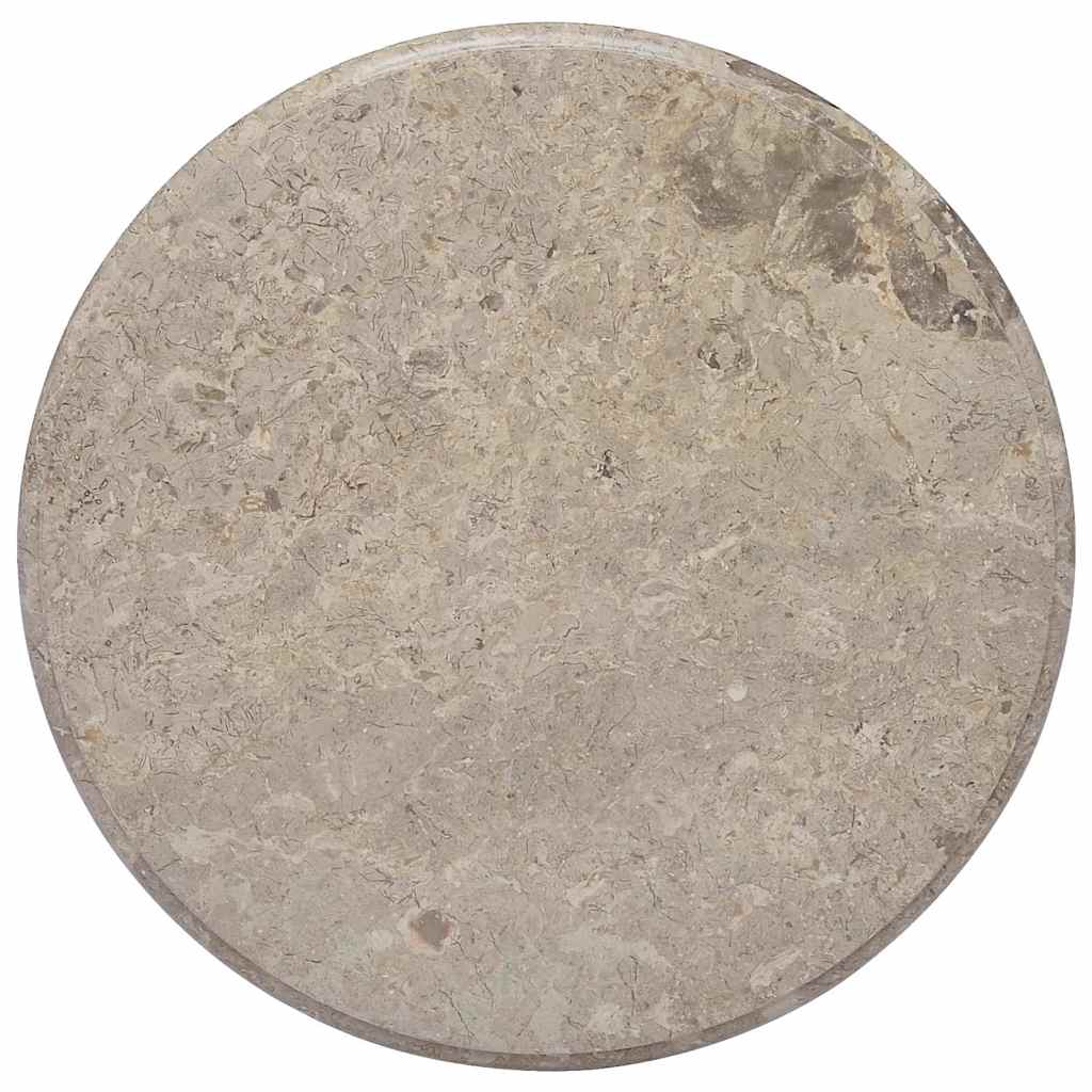 Table Top Grey Ø60x2.5 cm Marble