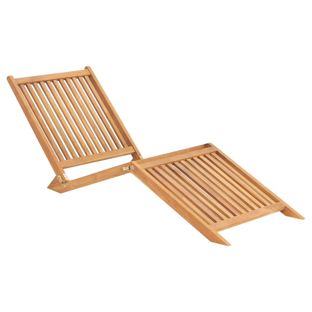 Sun Lounger | Teak | Teak hardwood | Standard | Collapsible | Sun Lounger