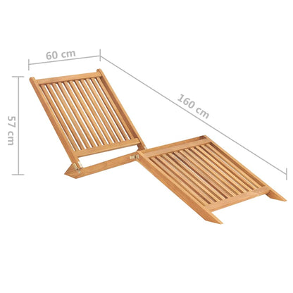 Sun Lounger | Teak | Teak hardwood | Standard | Collapsible | Sun Lounger