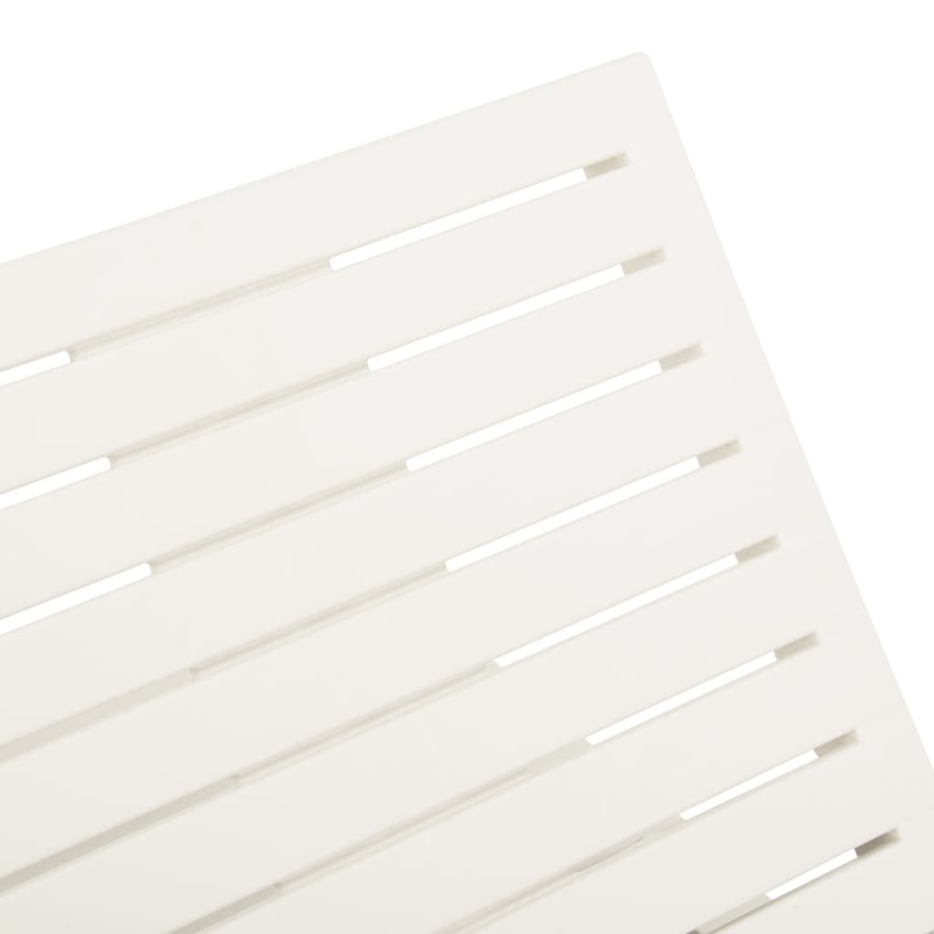 Sunlounger | White | Plastic | 195 x 65 x 32 cm | Adjustable Backrest