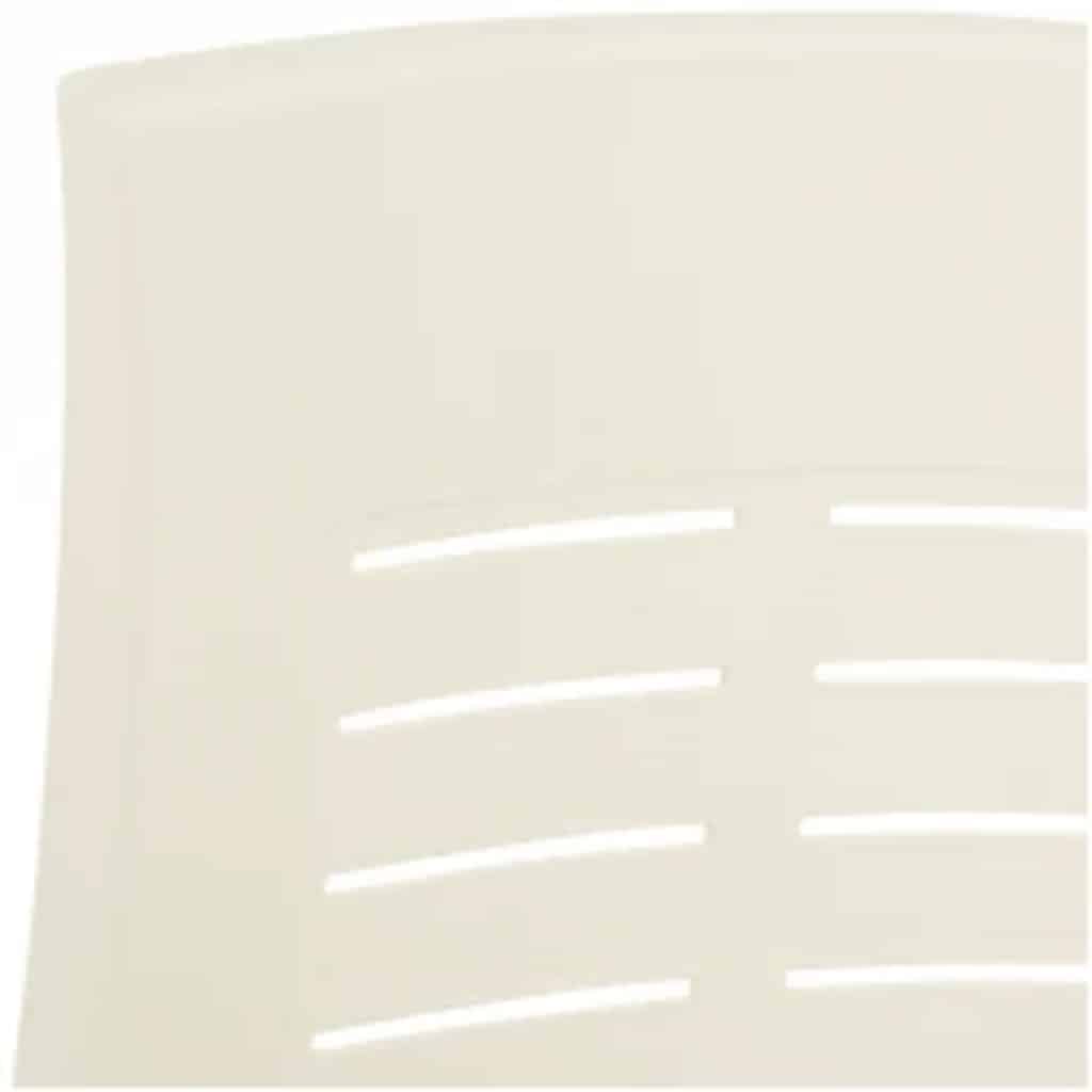 Garden Reclining Chairs 2 pcs Plastic White