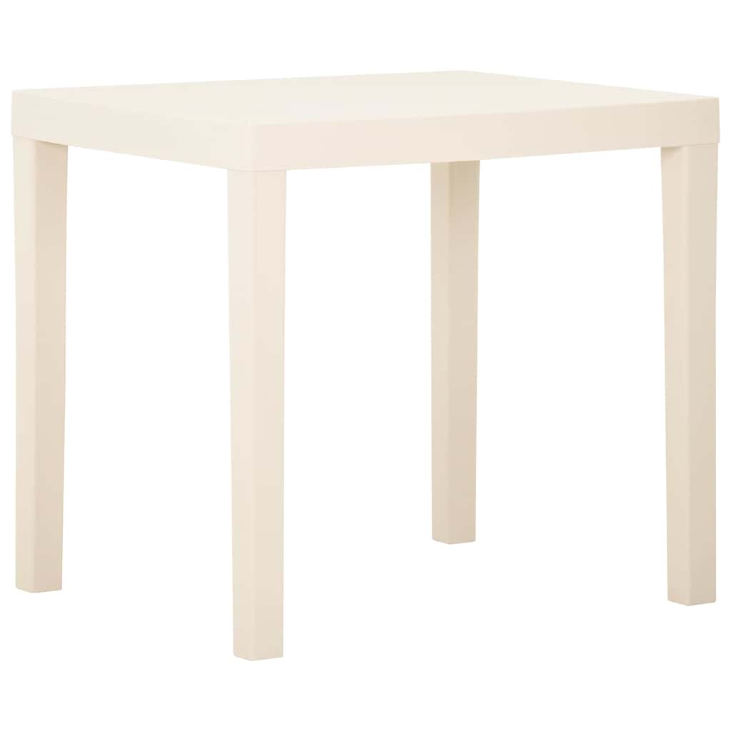 Garden Table White 79x65x72 cm Plastic