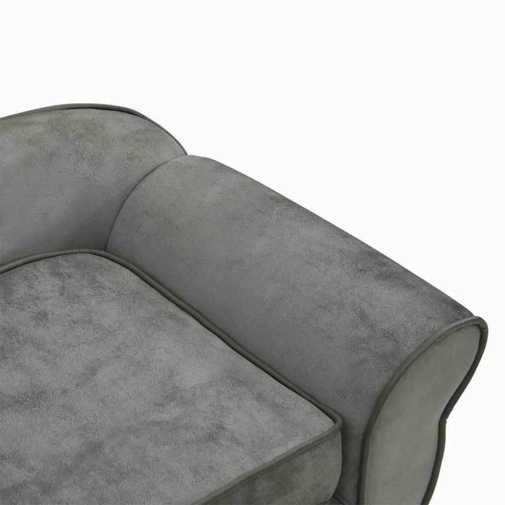 171039 vidaXL Dog Sofa Dark Grey 72x45x30 cm Plush