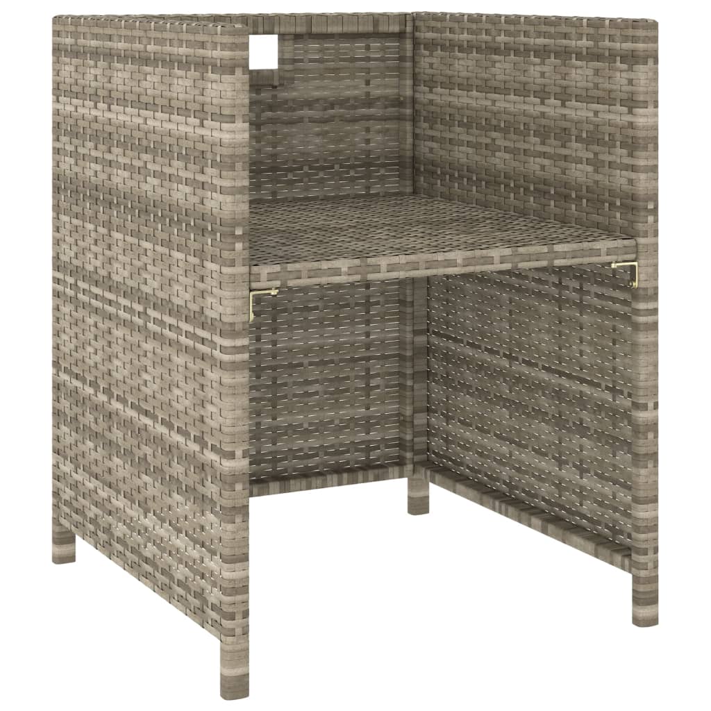 6 Piece Patio Dining Set with Cushions Poly Rattan Beige