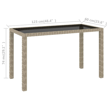 6 Piece Patio Dining Set with Cushions Poly Rattan Beige
