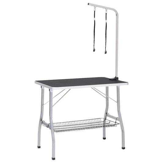 Dog Grooming Table | Black and Silver