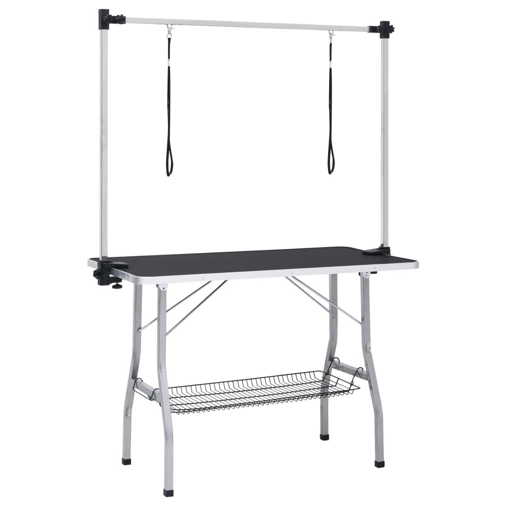 Dog Grooming Table Black and silver
