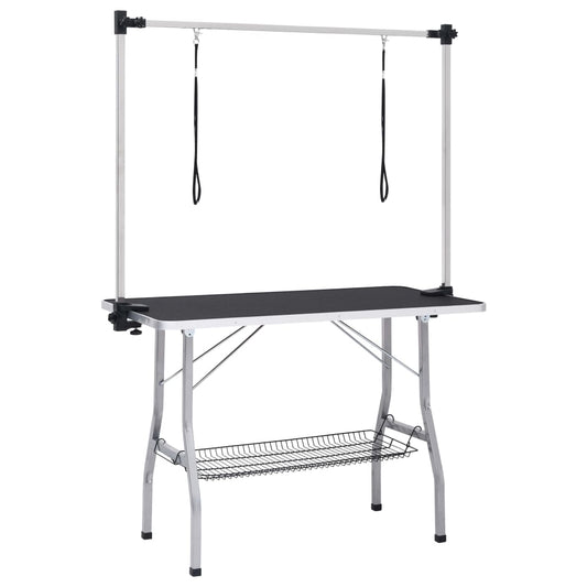 Dog Grooming Table Black and silver