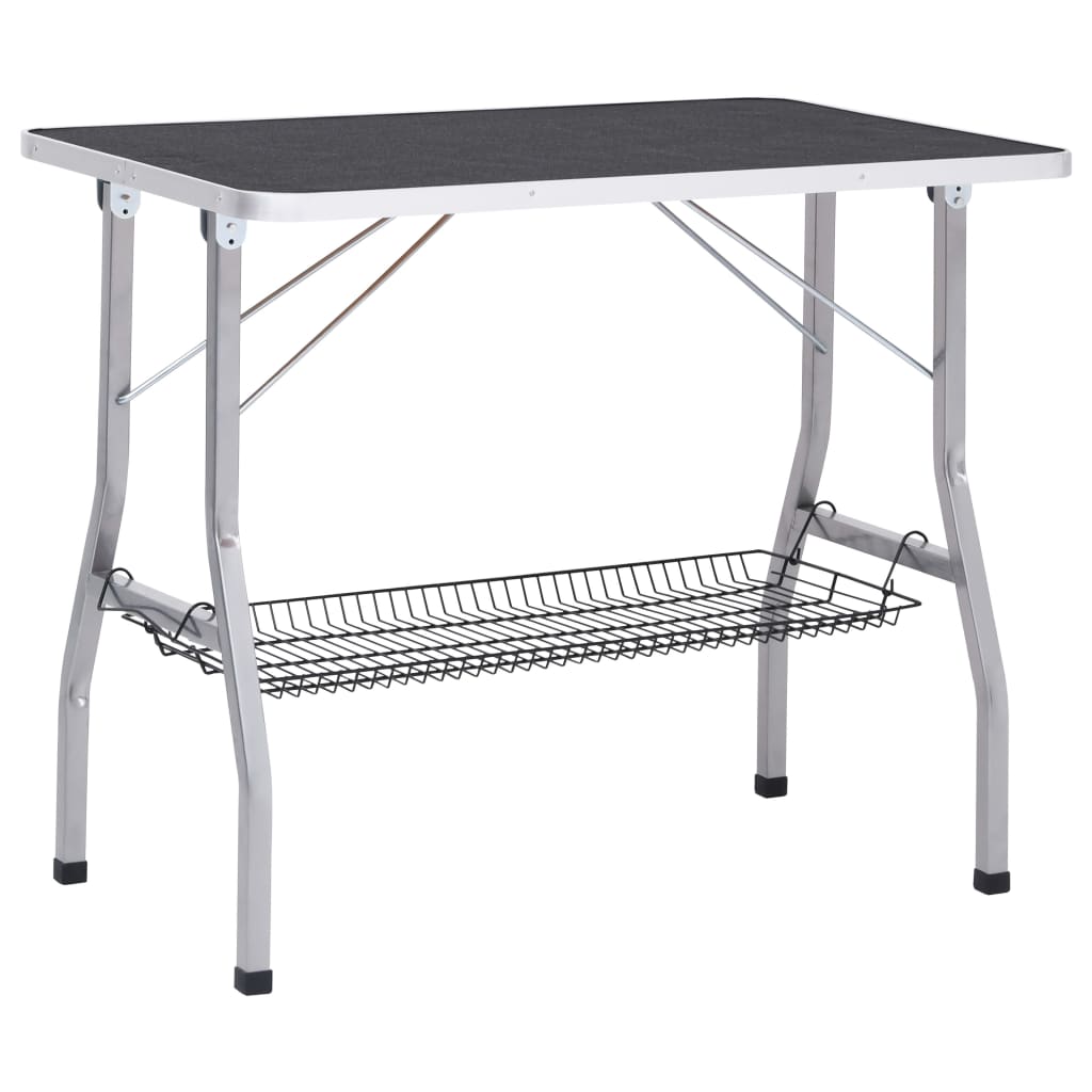 Dog Grooming Table Black and silver