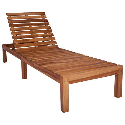 Sun Lounger Solid Teak Wood