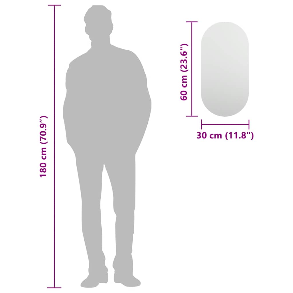 Mirror | Transparent | Glass | Medium | Modern | Mirror | Oblong | Modern
