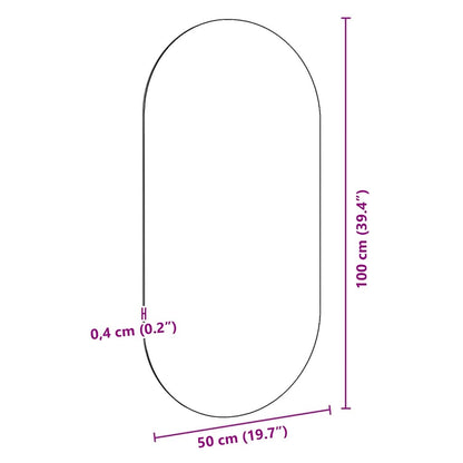 Mirror | Transparent | Glass | Medium | Minimalist | Mirror | Oblong