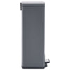 Dustbin with Pedal Anti-fingerprint 30L Grey Stainless Steel