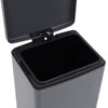 Dustbin with Pedal Anti-fingerprint 30L Grey Stainless Steel