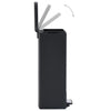 Dustbin with Pedal Anti-fingerprint 30L Black Stainless Steel