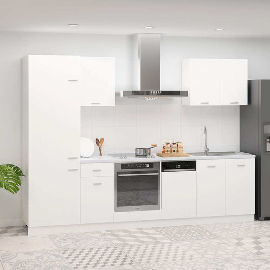 Kitchen Cabinet Set | White | Engineered wood | Kitchen Cabinet Set