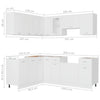 11 Piece Kitchen Cabinet Set Lyon White Engineered Wood