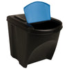 Stackable Dustbins 3 pcs Anthracite 75 L