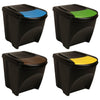 Stackable Dustbins 4 pcs Anthracite 100 L