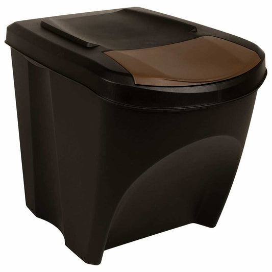 Stackable Dustbins 4 pcs Anthracite 100 L