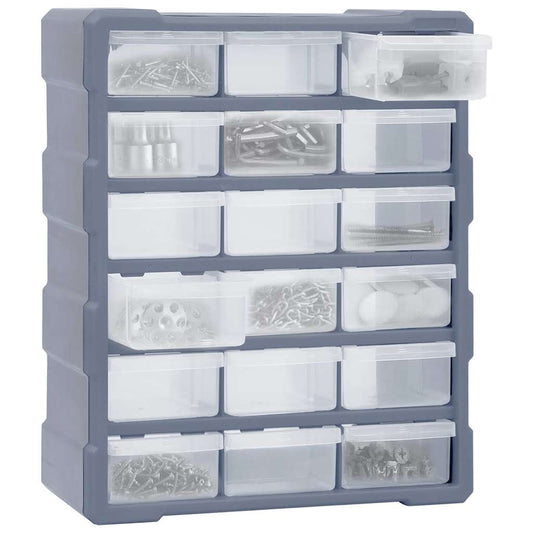 Multi-drawer Organiser with 18 Middle Drawers 38x16x47 cm
