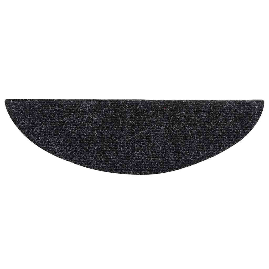 Stair Mat | Set of 5 | Black | Needle-punched fabric | 56x17x3 cm