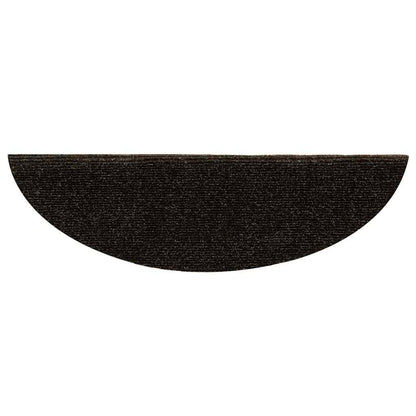 Stair Mats Self-adhesive 10 pcs 56x17x3 cm Dark Brown Half Round