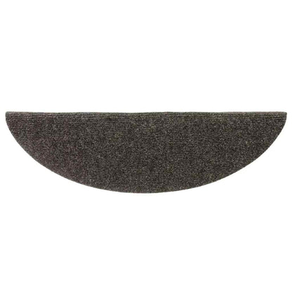 Stair Mats Self-adhesive 10 pcs 56x17x3 cm Anthracite Half Round