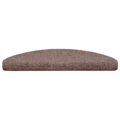 Stair Mats Self-adhesive 5 pcs 65x21x4 cm Light Brown Half Round Large