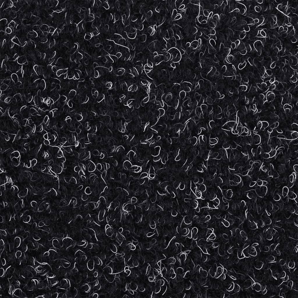 Stair Mats Self-adhesive 5 pcs 65x21x4 cm Black Half Round Large