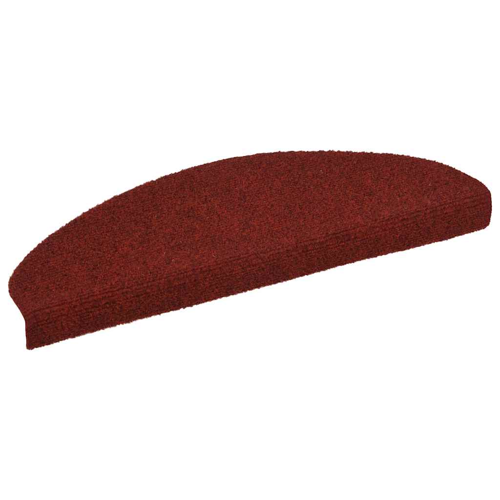 Stair Mats Self-adhesive 5 pcs 65x21x4 cm Bordeaux Red Half Round Large