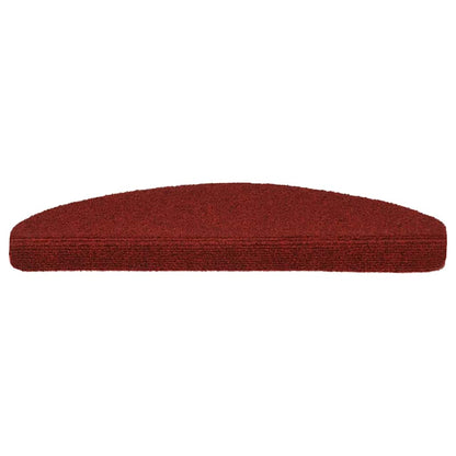 Stair Mats Self-adhesive 5 pcs 65x21x4 cm Bordeaux Red Half Round Large