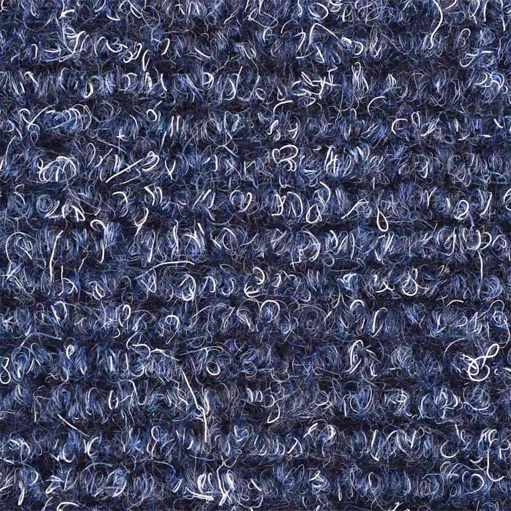 Stair Mats Self-adhesive 5 pcs 65x21x4 cm Blue Half Round Large